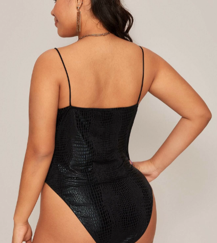 Body Sexy Estampa Pele de cobra Plus Size